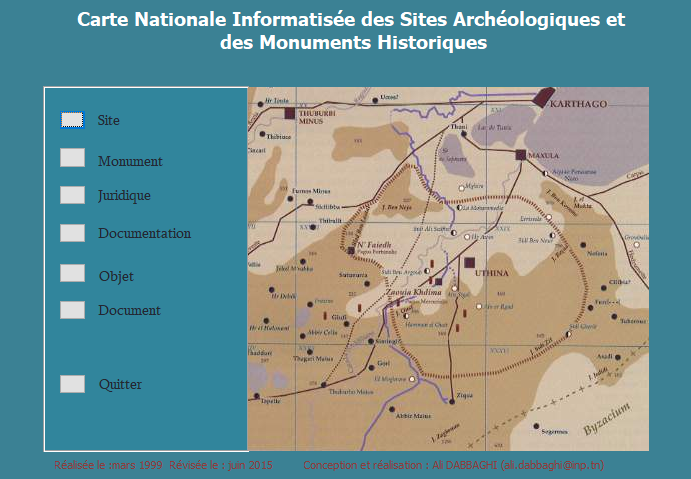 Data base carte archéologique